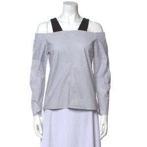 Maje Cold Shoulder Striped Blouse NWT Size 1
